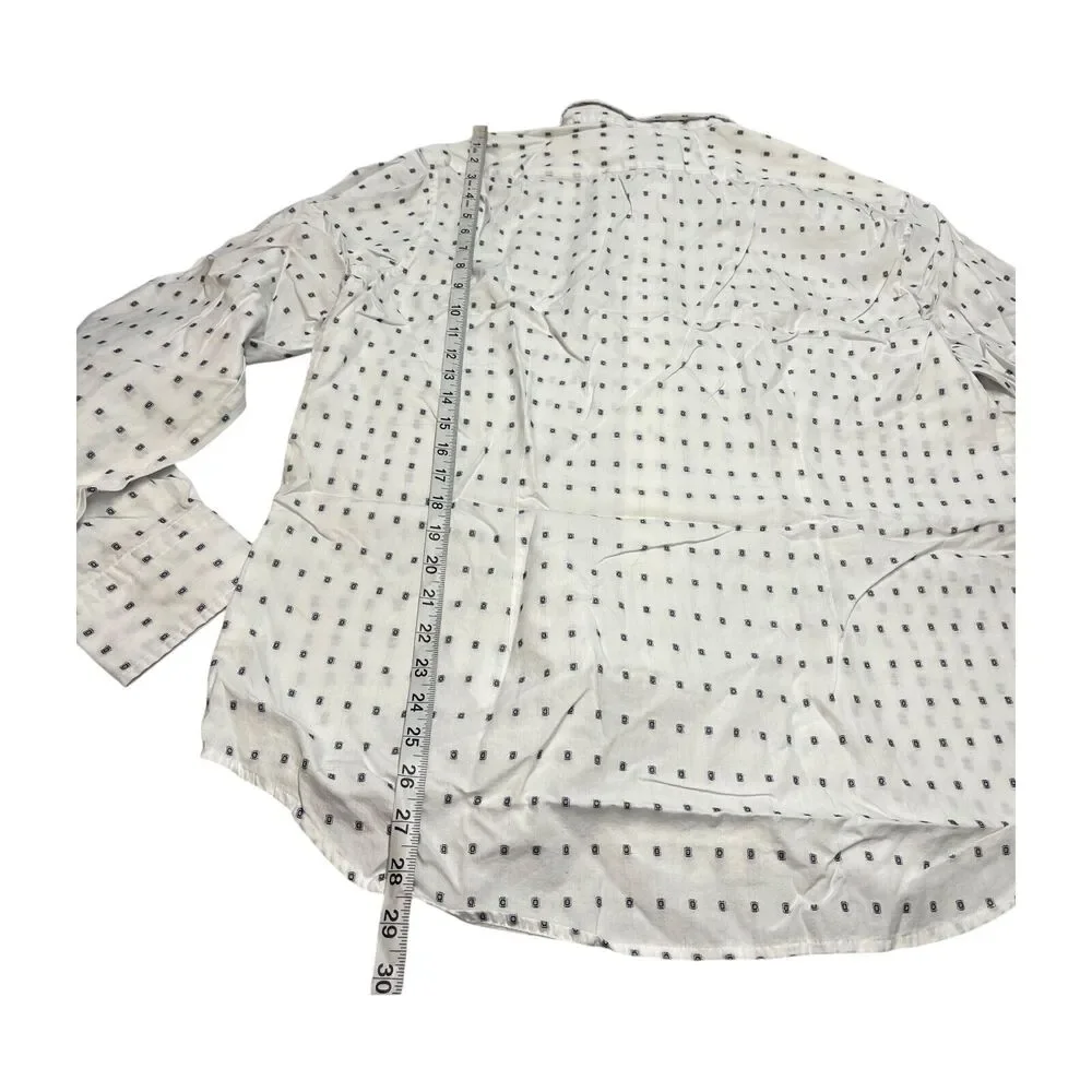 Express Shirt Men's Large Diamond Modern Fit Classic Long Sleeve Button-Up - Picture 5 of 7